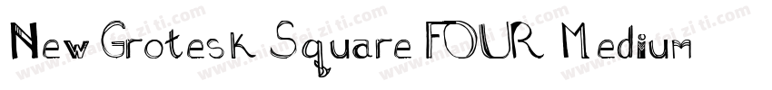 New Grotesk Square FOUR Medium字体转换